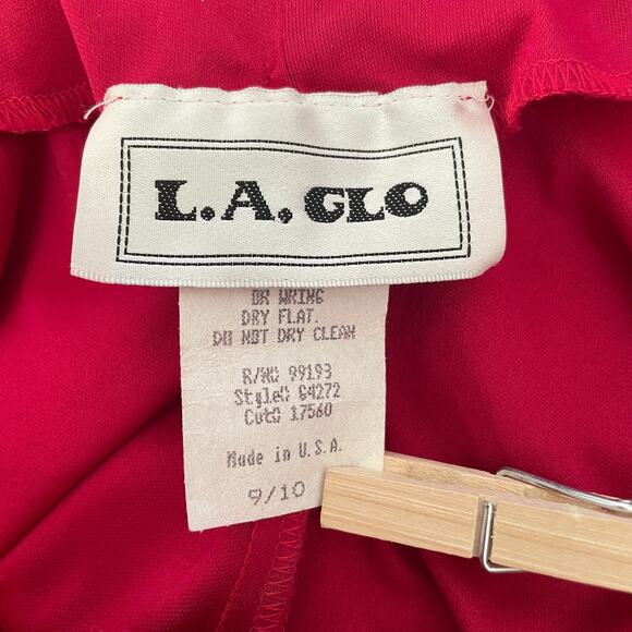 Vintage 90s Y2K Formal Dress Size Small Red Glitter Rhinestone Strappy Prom Long - Picture 13 of 16